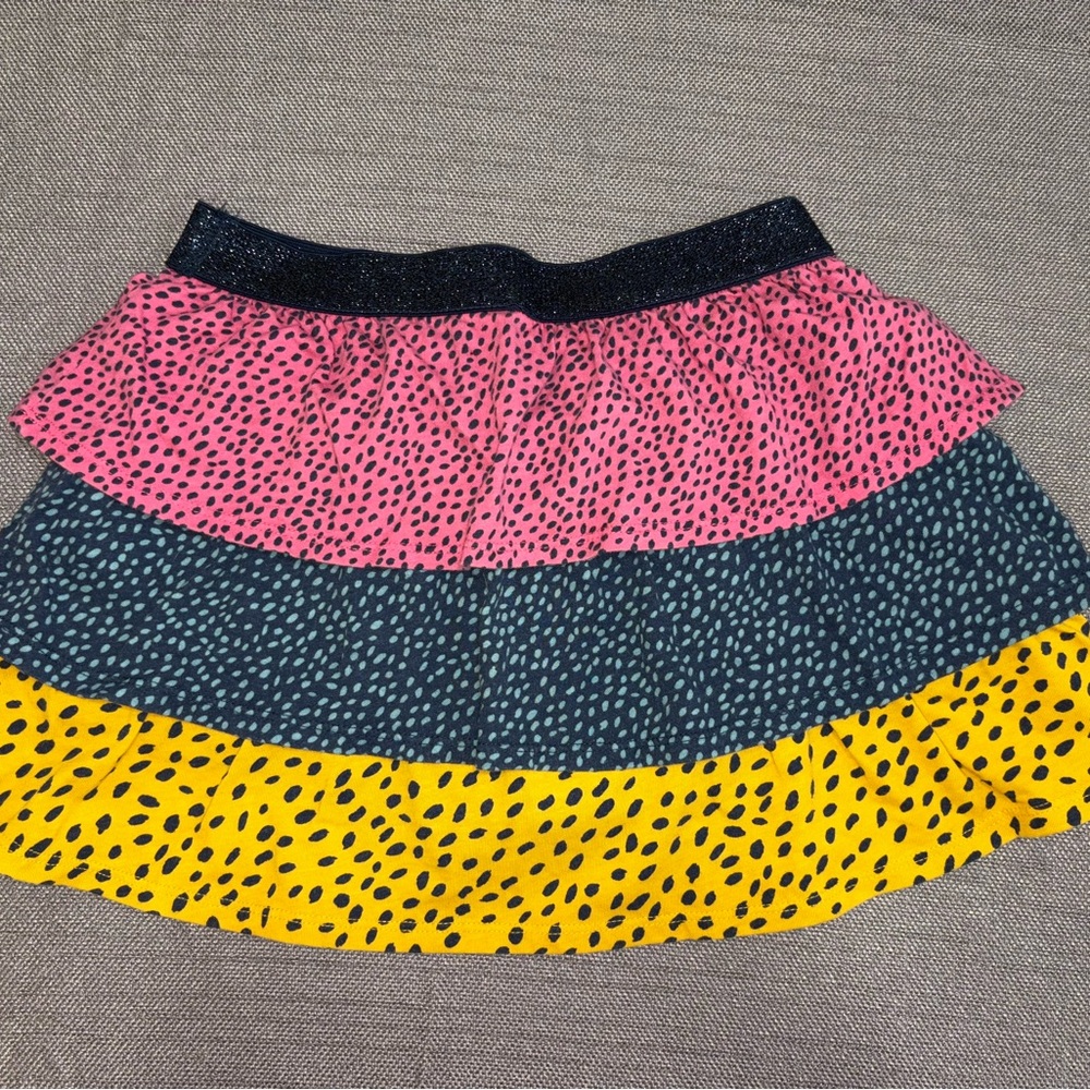 Colorful Polka Dot Tiered Skirt